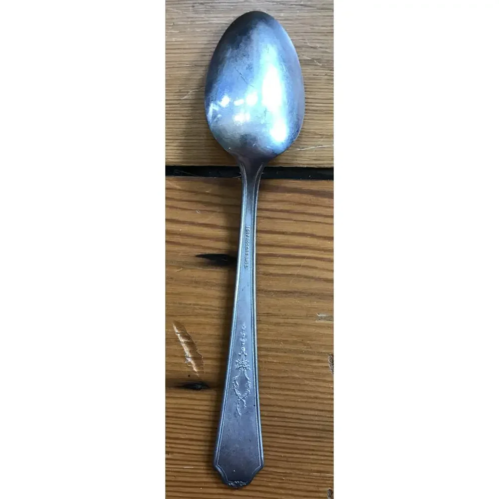 Set Lot 6 Vintage Victorian Antique 1847 Rogers Bros Silverplate Spoons 6